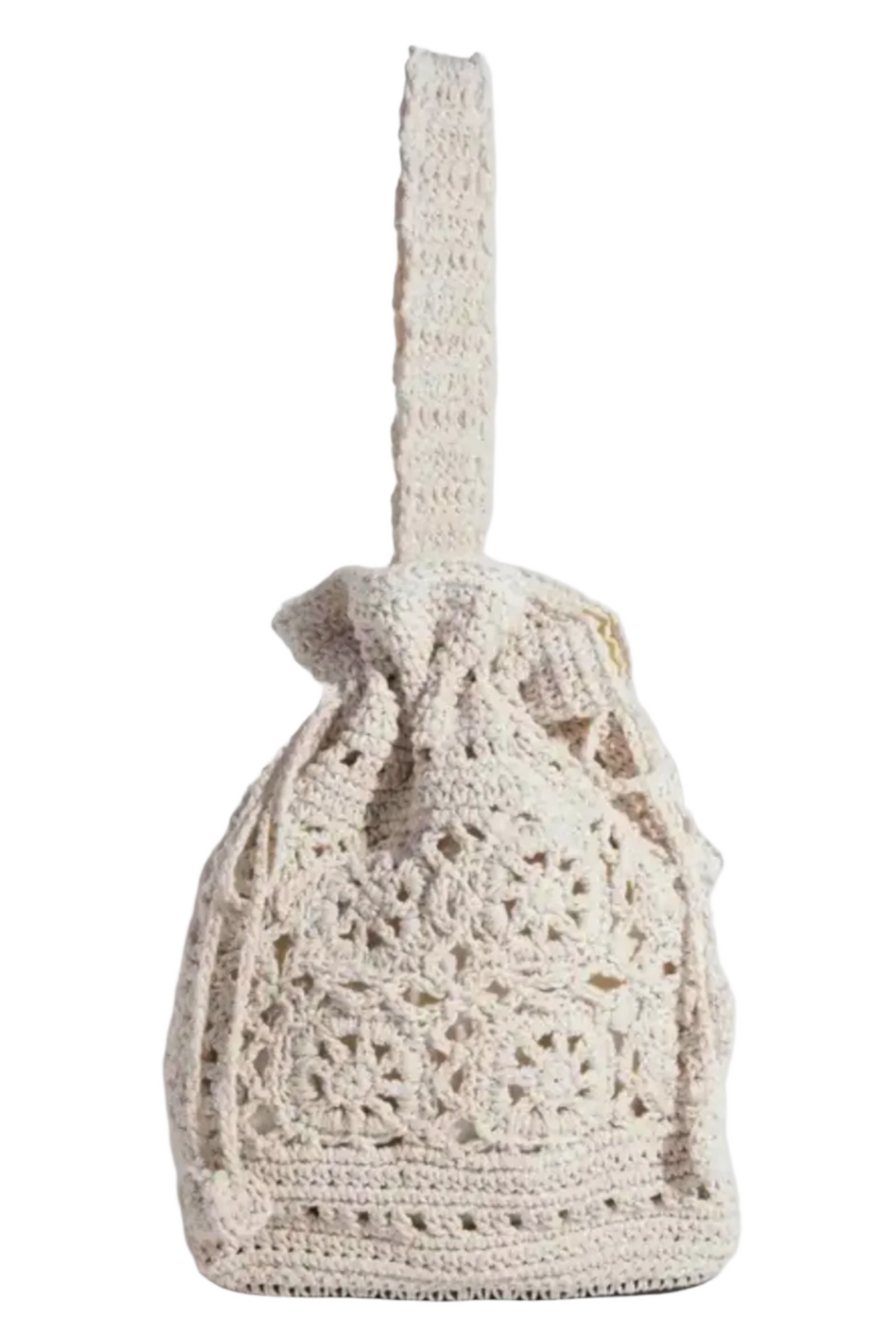 Intricate Braided Single Strap Drawstring Bag