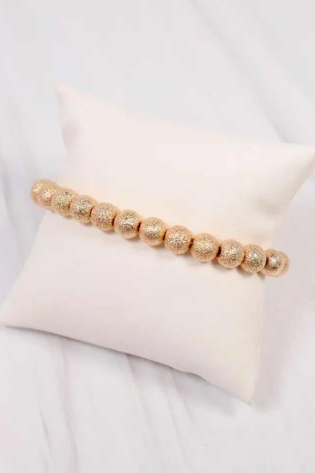 Textured Ball Bracelet in Gold