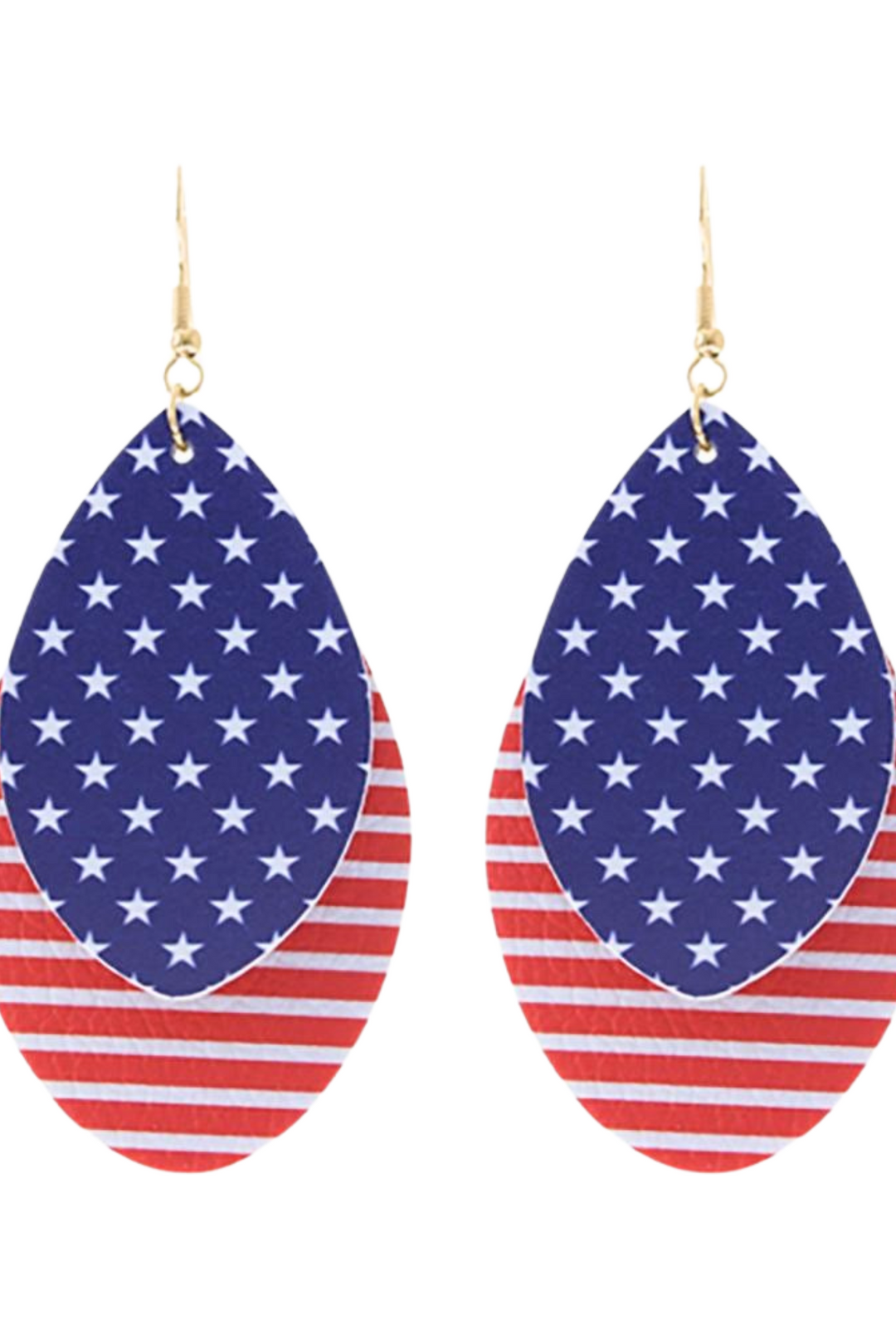 American Flag Drop Earrings