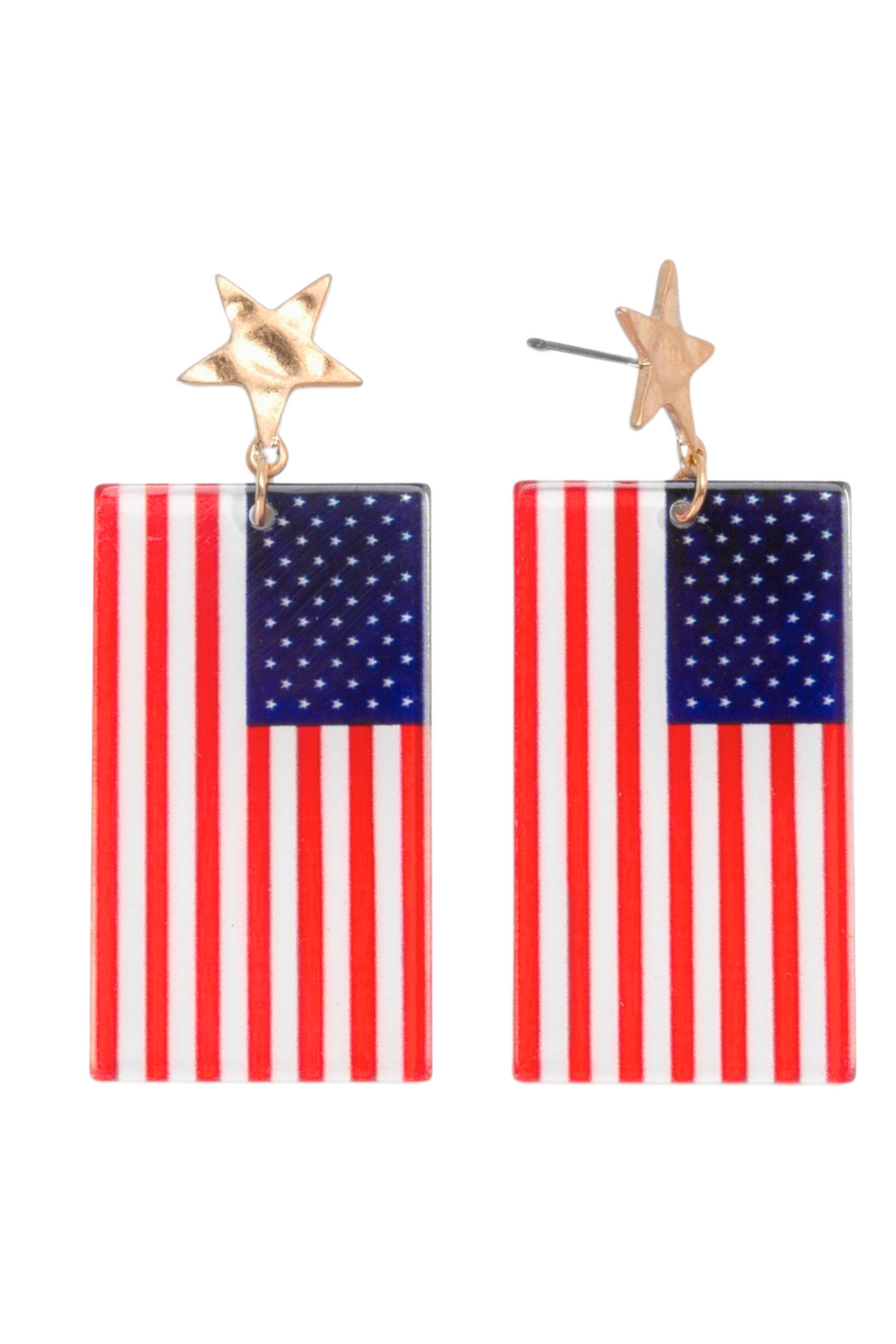 Resign American Flag Earrings
