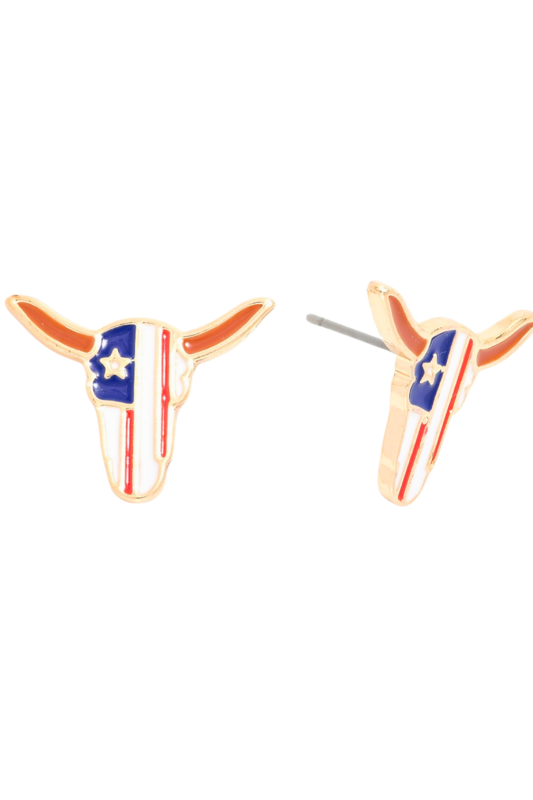 American Cow Head Stud Earrings