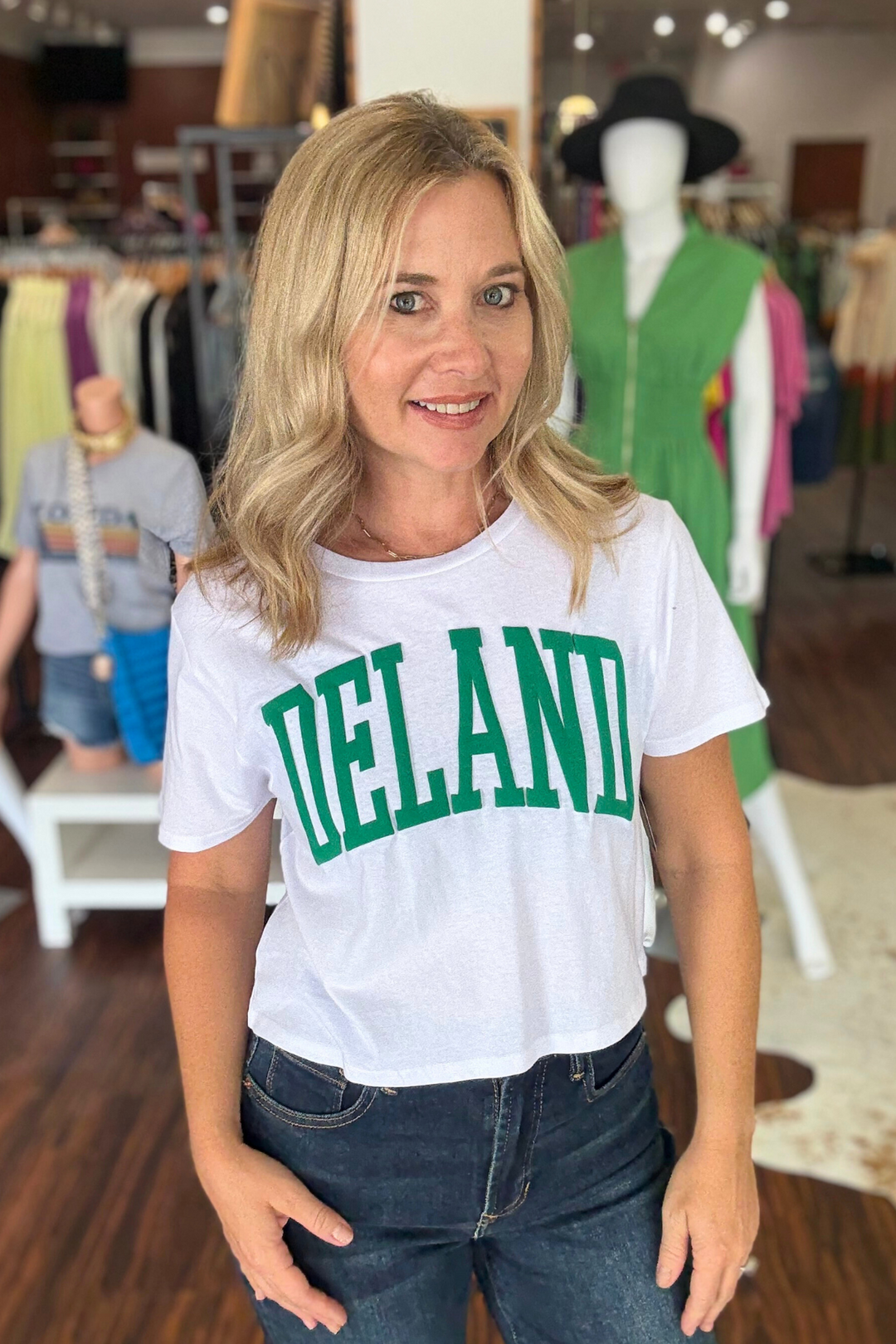 DeLand White Crop T-Shirt