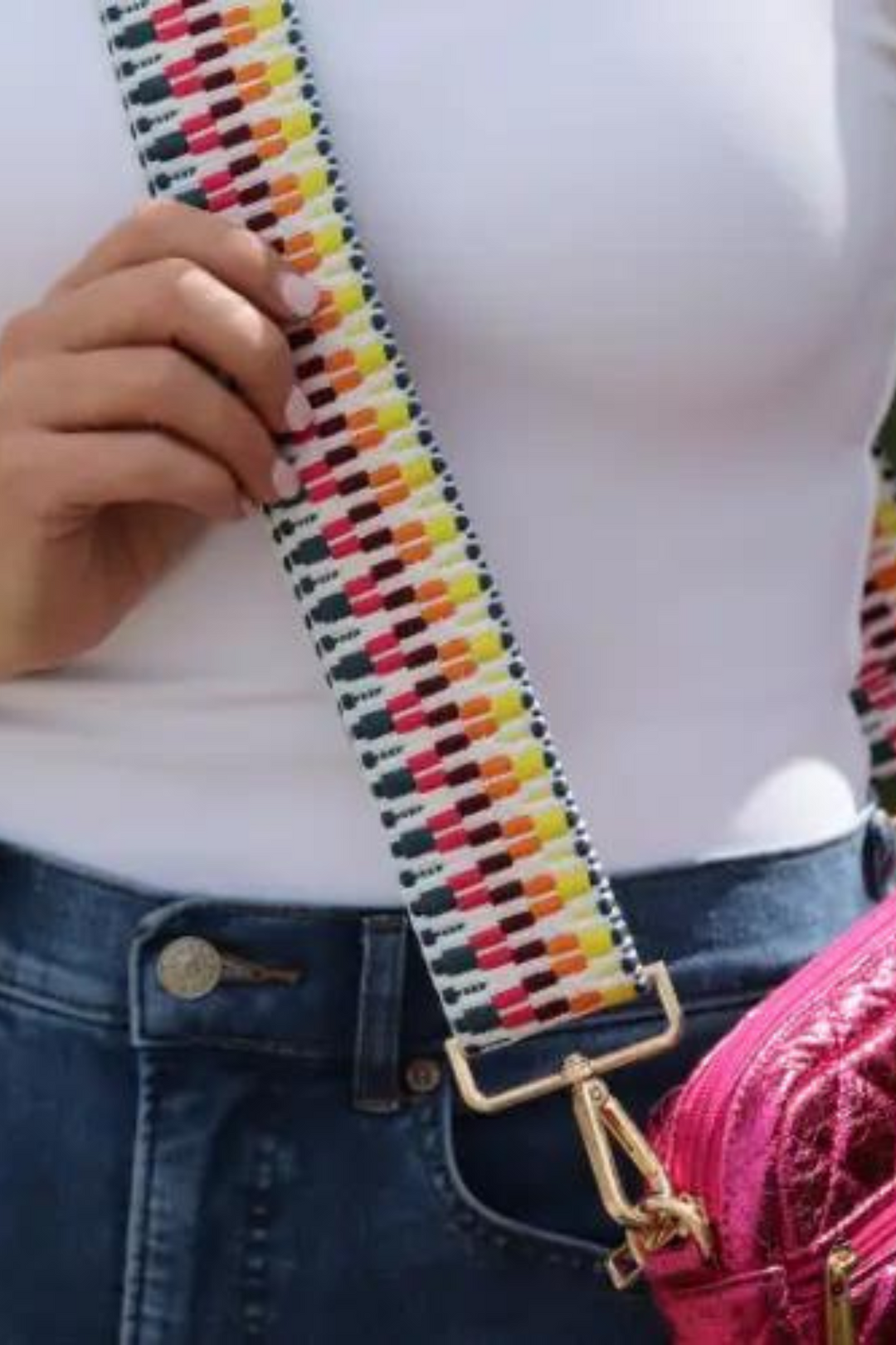 Multi Color Aztec Guitar Strap