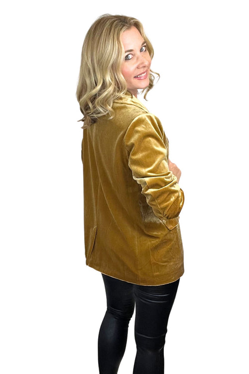 Golden Velvet Blazer