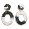 Raffia Wrap Oval Drop Earrings