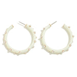 Hoop Earrings with Pearl Accents