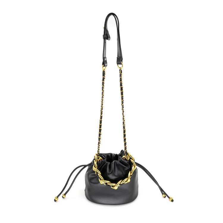 Bucket Bag with Gold Handle