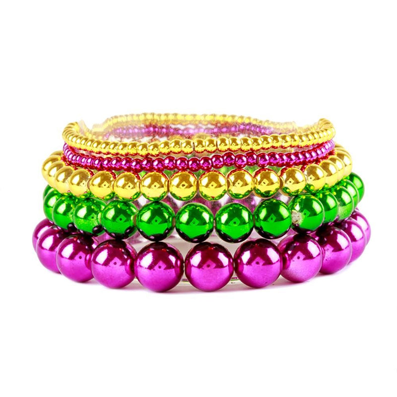 Mardi Gras 5 bracelet Set