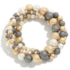 Dimpled Beaded Bracelet Sets