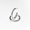 Michelle McDowell Medium Silver Hoop Earrings