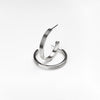 Michelle McDowell Medium Silver Hoop Earrings