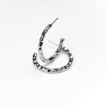 Michelle McDowell Medium Silver Hoop Earrings