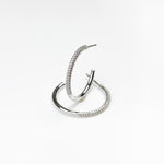 Michelle McDowell Medium Silver Hoop Earrings