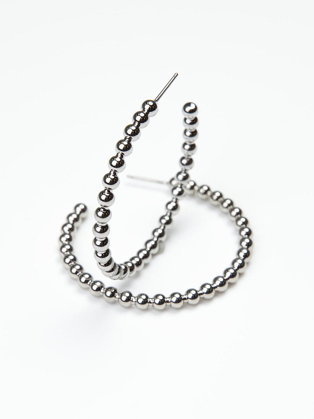 Michelle McDowell Large Silver Hoop Earrings