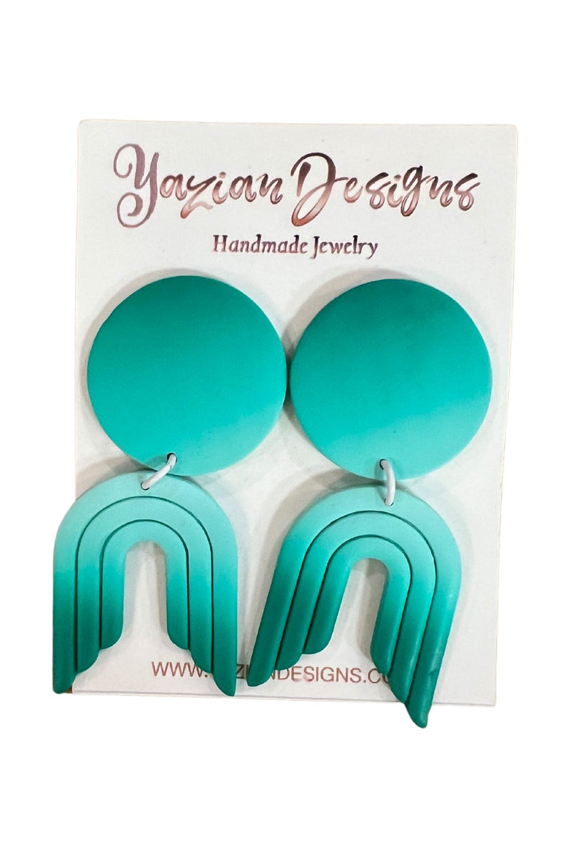 Yazian Designs Teal Ombre Earrings