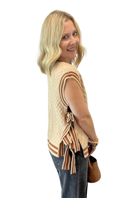 V-Neck Vest with Bow Tie Sides