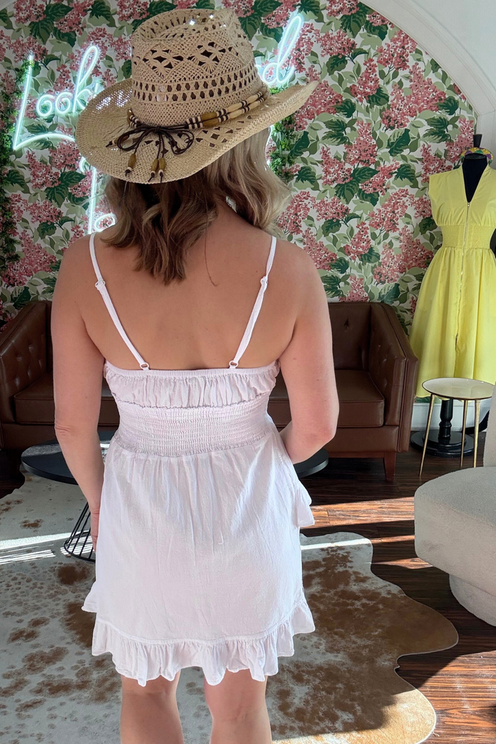 Tie Front Ruffle Dress