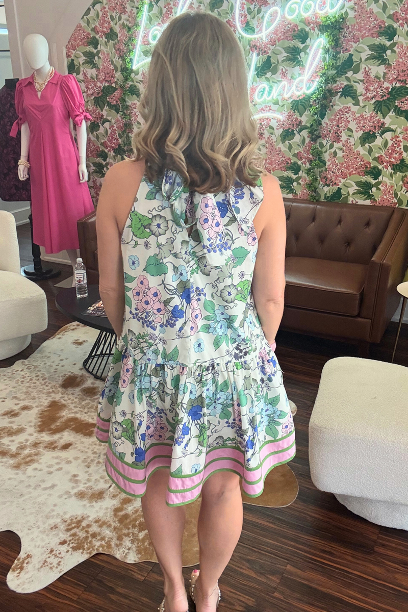 Floral Print Halter Dress