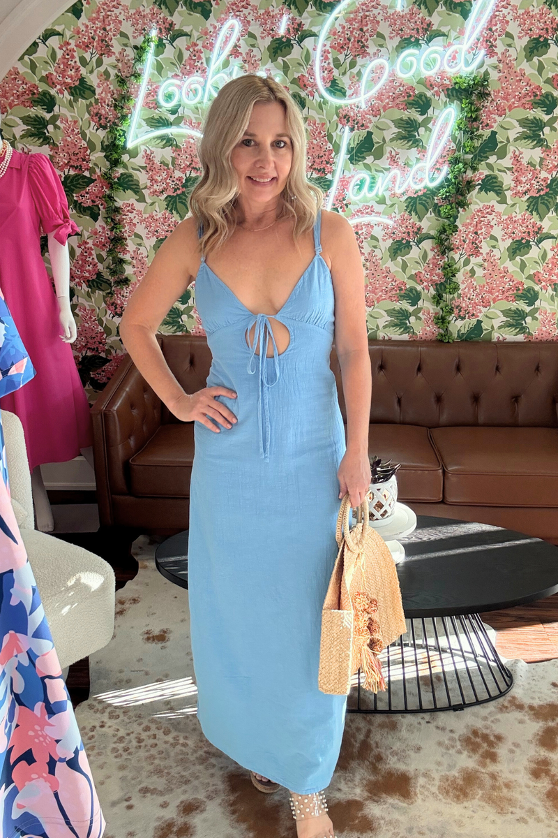 Victoria Keyhole Long Dress