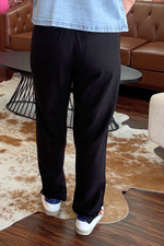 Linen Pull On Straight Leg Pants