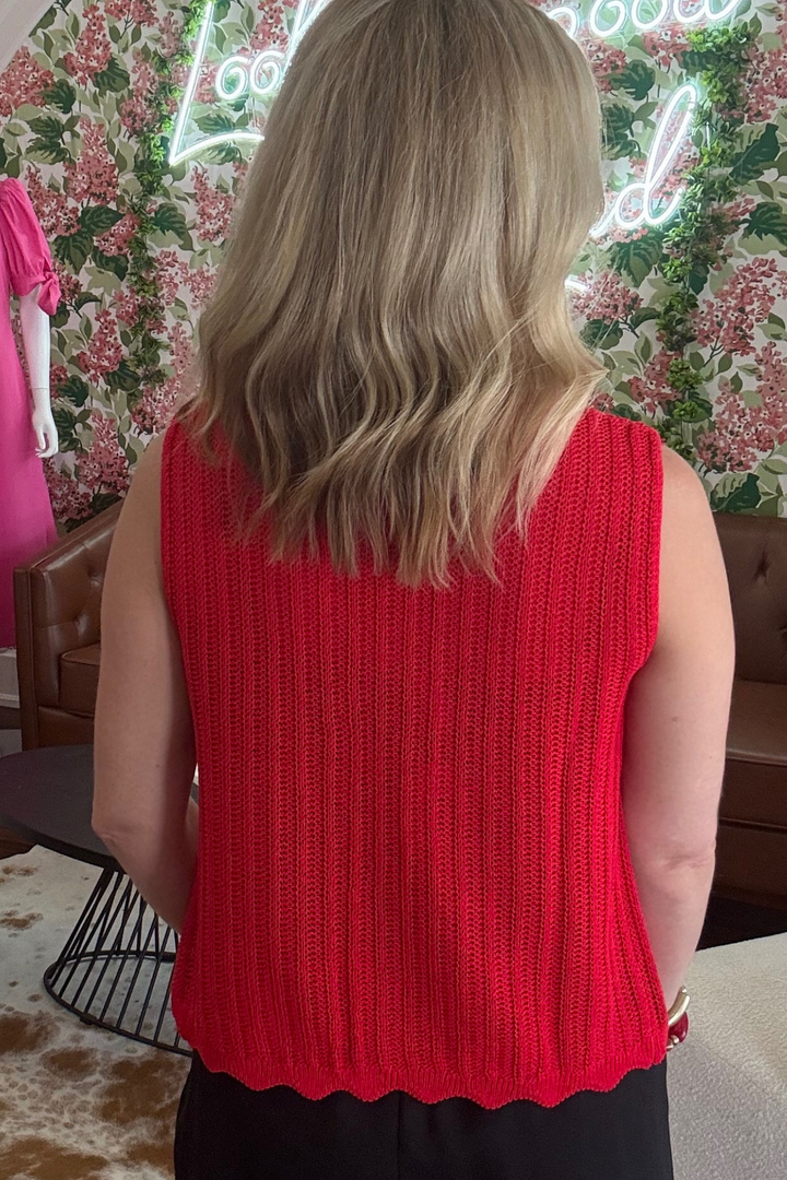 Tie Front Sweater Vest