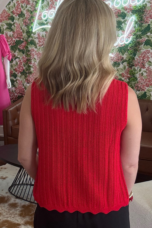 Tie Front Sweater Vest