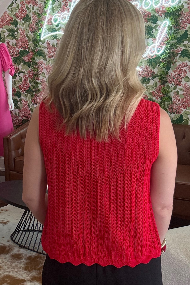Tie Front Sweater Vest