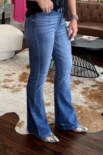 Hidden Dark Wash Happi Flare Jeans