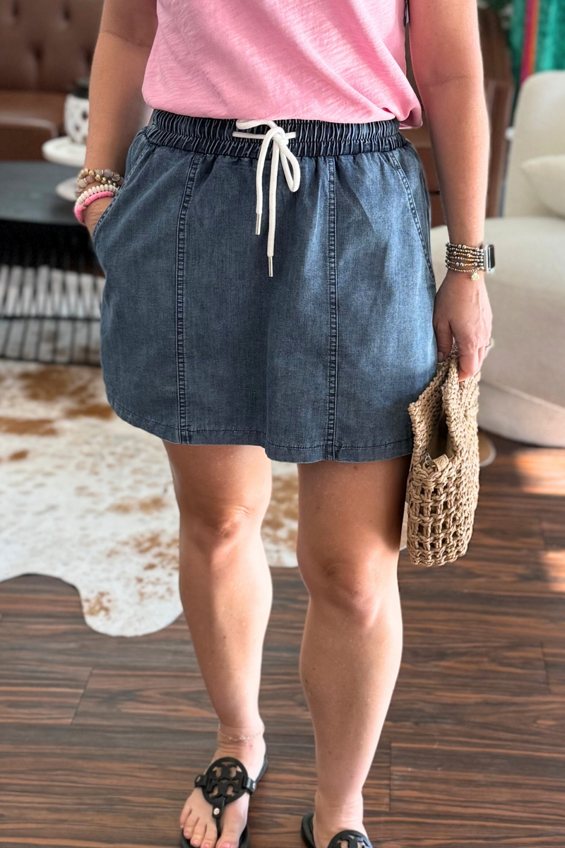Denim Skort