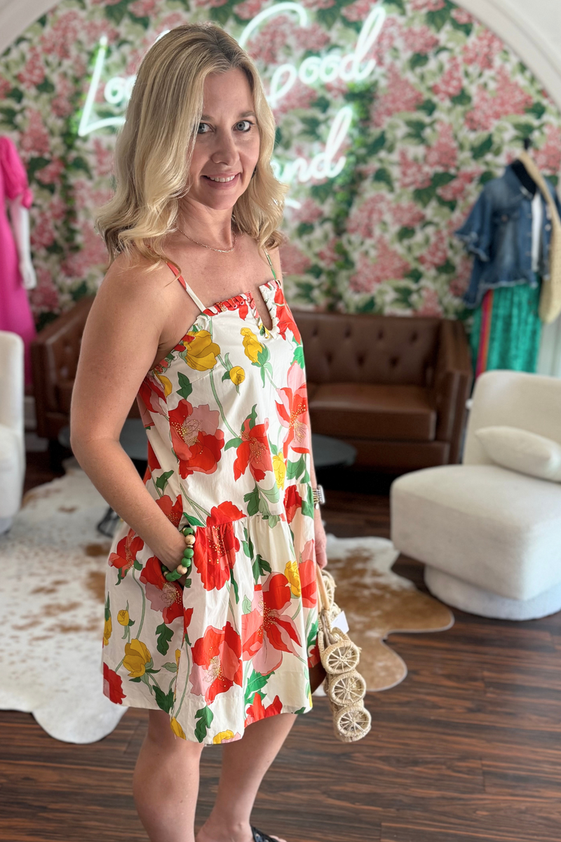 Floral Print Mini Dress