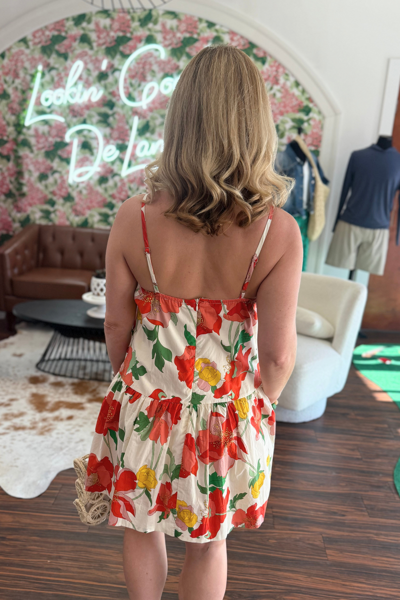 Floral Print Mini Dress