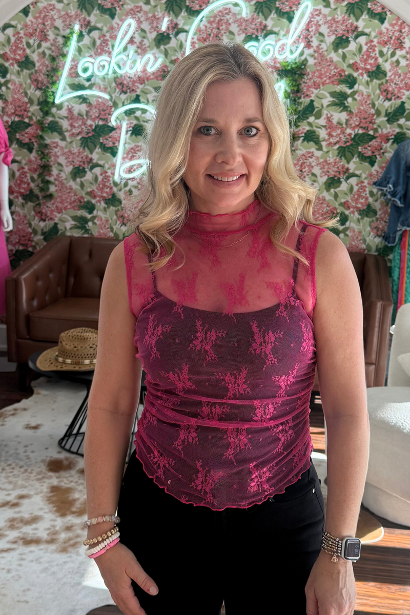 Floral Lace Tank Top