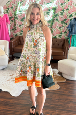 Floral Print Halter Dress