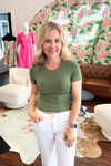 Short Sleeve Waist Length Tee