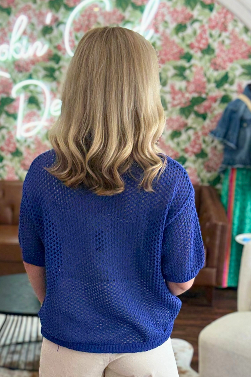 Sequin American Flag Knit Top