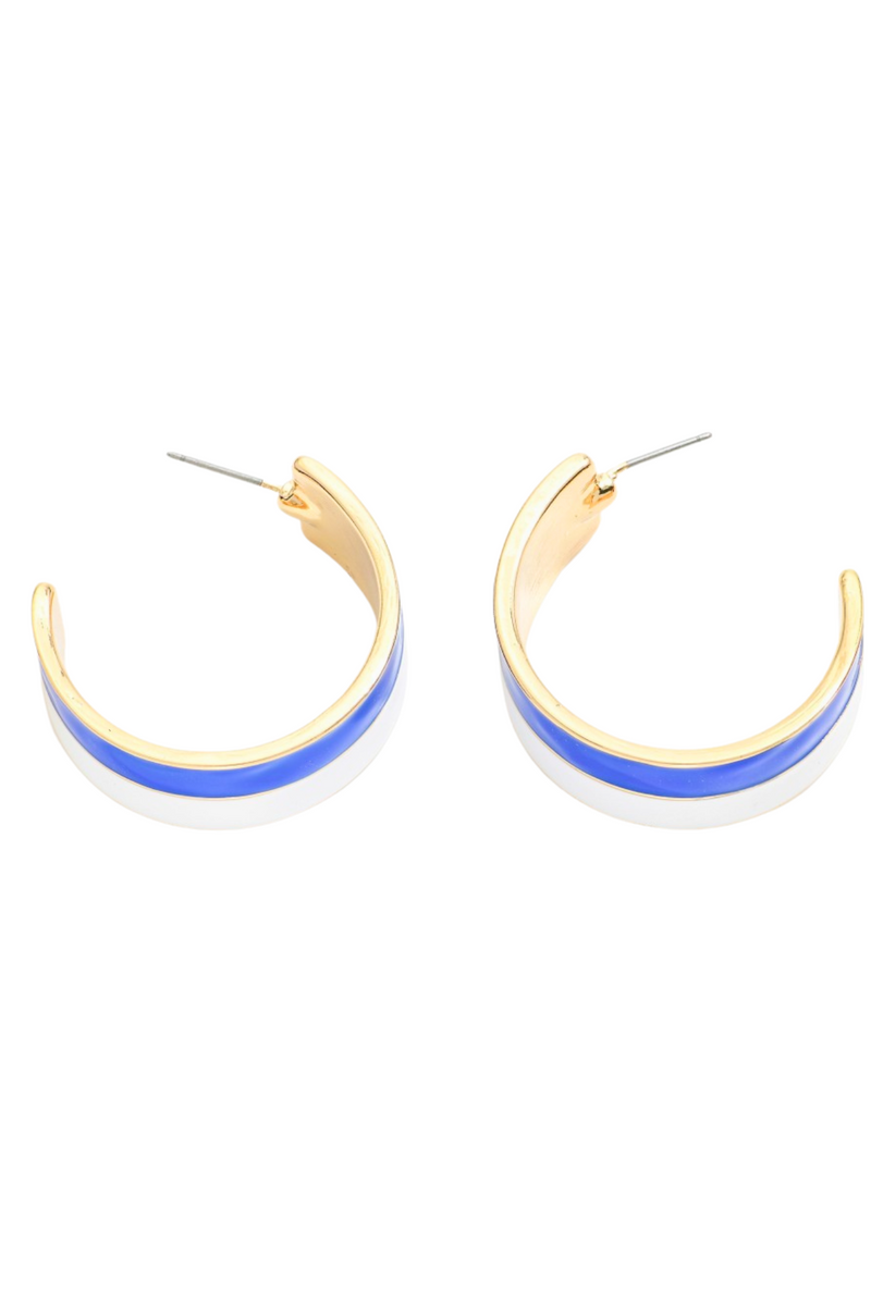 Metal Stripe Hoops