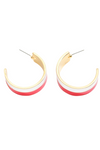 Metal Stripe Hoops