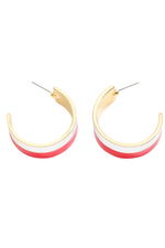 Metal Stripe Hoops
