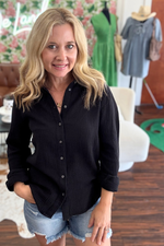 Button Down Gauze Top