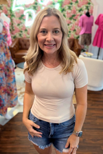 Short Sleeve Waist Length Tee