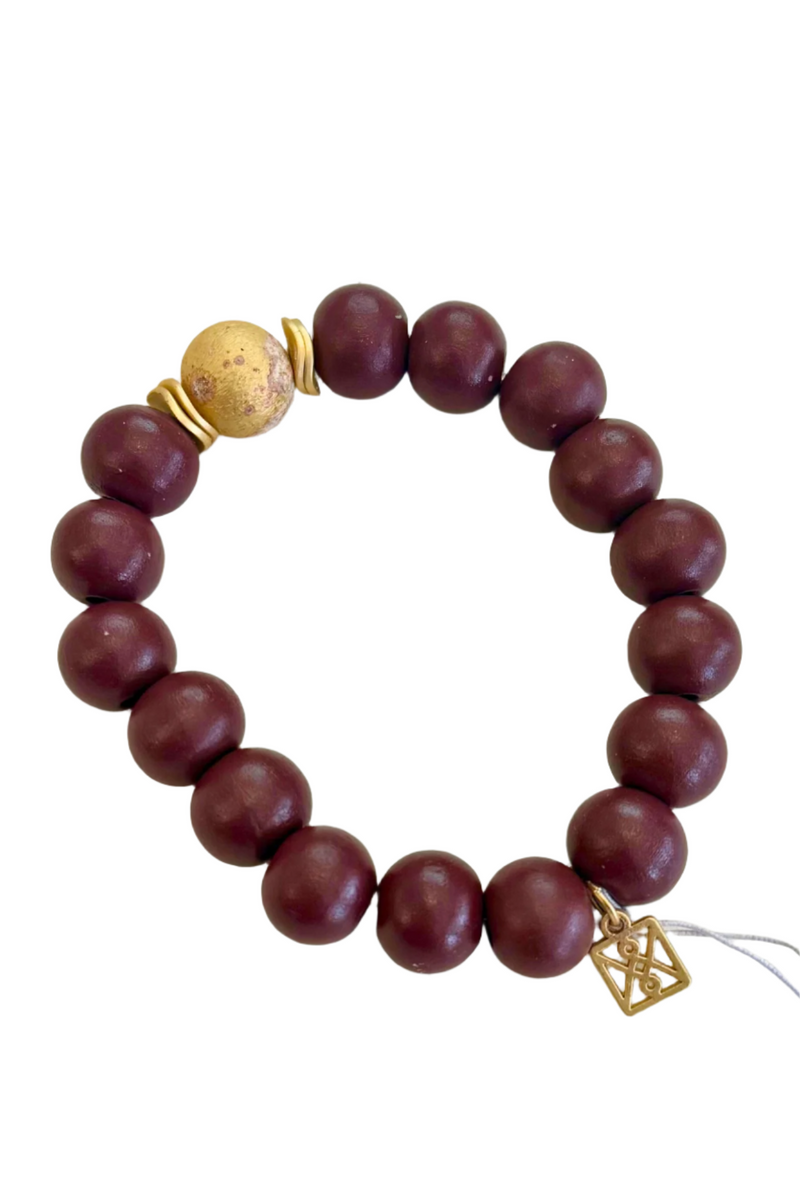 Michelle McDowell Garnet and Gold Bracelet