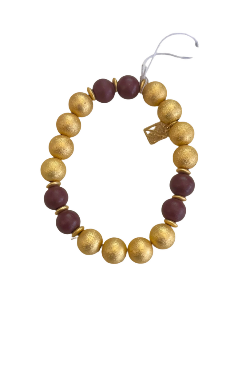 Michelle McDowell Garnet and Gold Bracelet