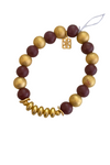 Michelle McDowell Garnet and Gold Bracelet
