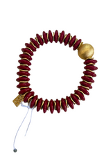 Michelle McDowell Garnet and Gold Bracelet