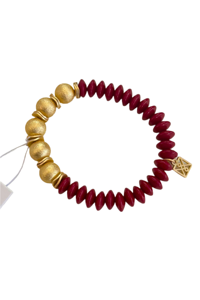 Michelle McDowell Garnet and Gold Bracelet
