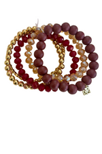 Michelle McDowell Garnet and Gold Bracelet