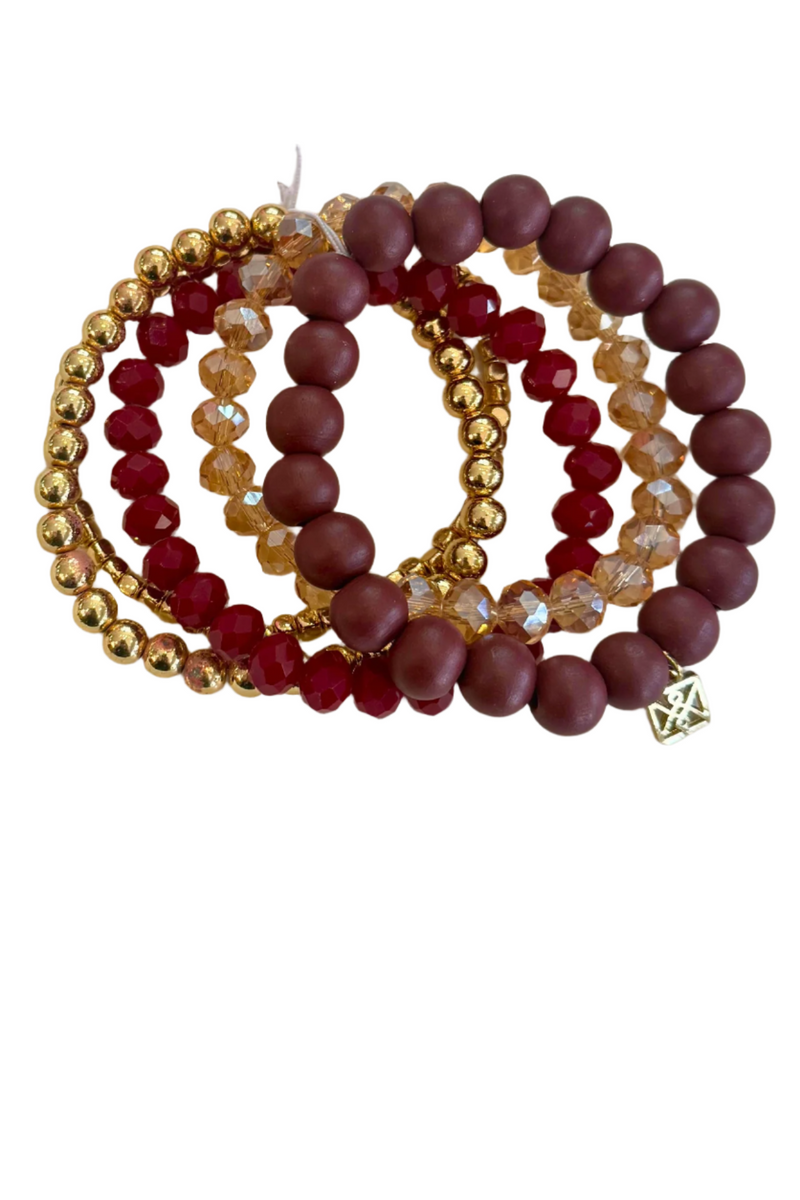 Michelle McDowell Garnet and Gold Bracelet