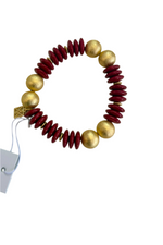Michelle McDowell Garnet and Gold Bracelet