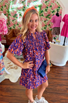 Orange and Blue Tiger Tail Pattern Dress