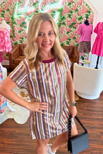 Sequin Game Day Shift Dress